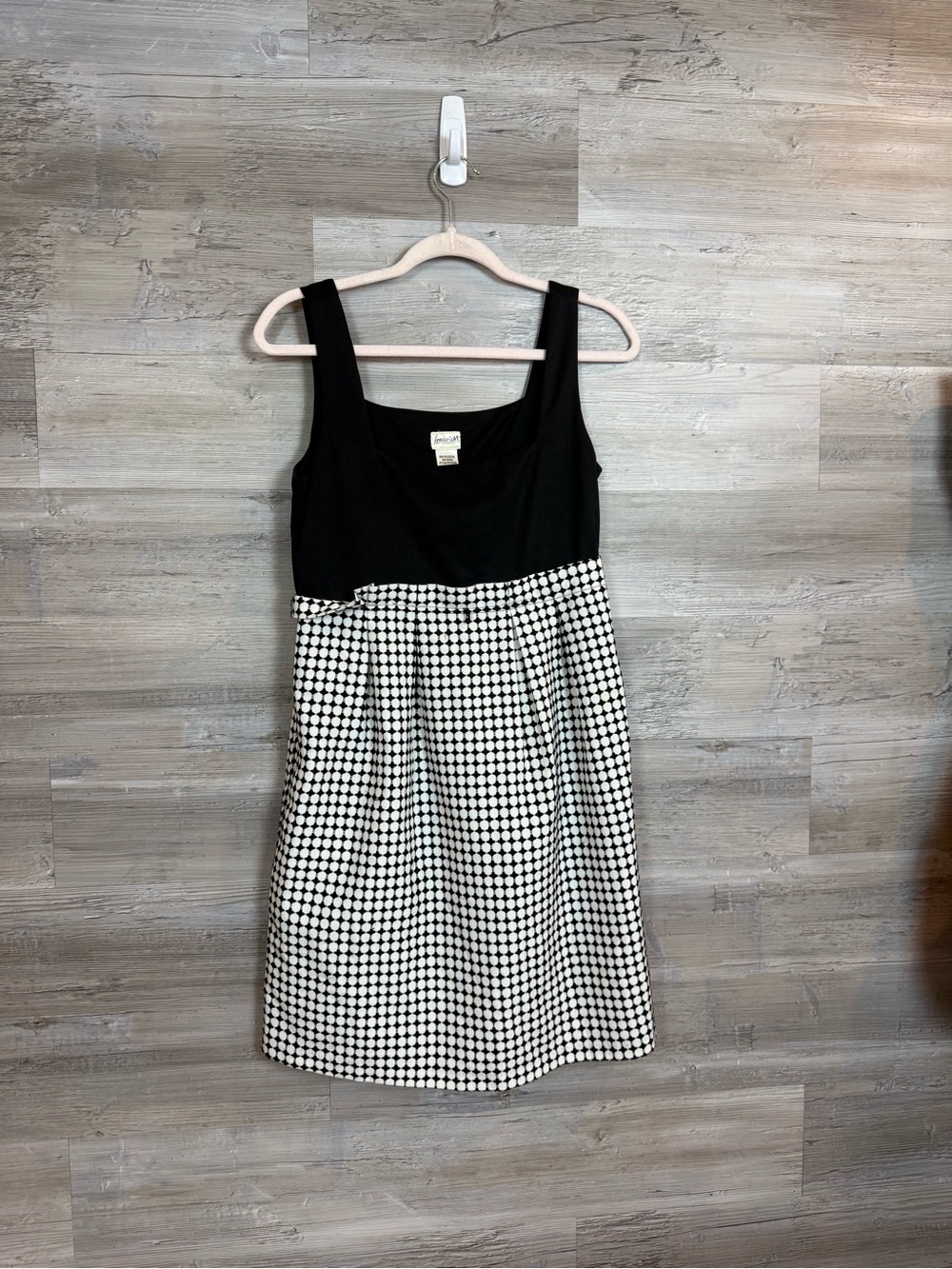 Frederick’s of Hollywood Geometric Mod Mini Dress L Black White Y2K Retro